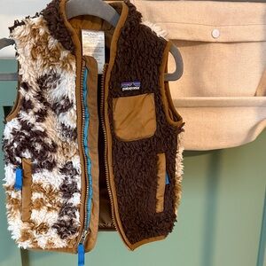 Patagonia retro Brown and Cream Fleece Vest